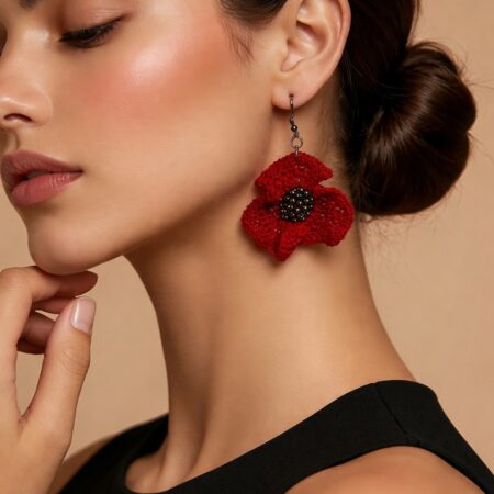 Brincos Papoila de Flandres