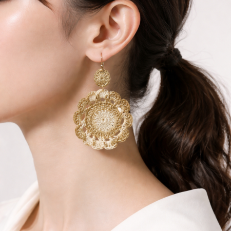 Brincos Rosette Matizada