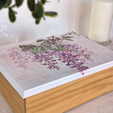 Caixa Guarda-joias / maquilhagem Glicínias