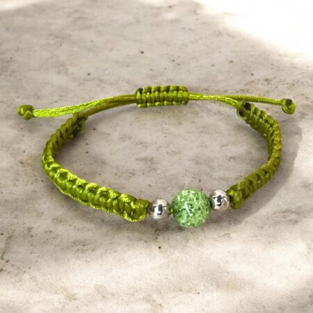 Pulseira Olívia - Macramé e pérola