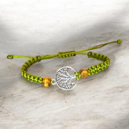 Pulseira Gaia – Macramé com Árvore da Vida
